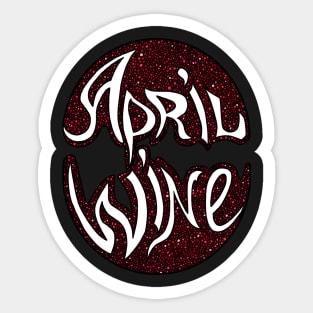 April wine white letters Sticker